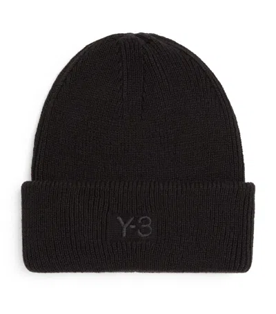 Yohji Yamamoto X Y-3 Kuro Knitted Beanie In Black