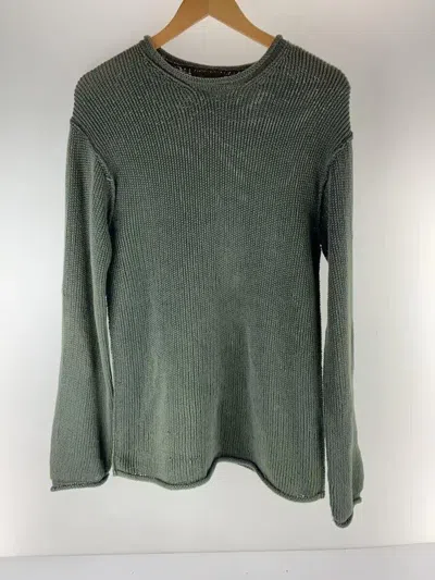 Pre-owned Yohji Yamamoto X Ys For Men Ss97 Exposed Seam Stitch Knit Sweater In Khaki Green