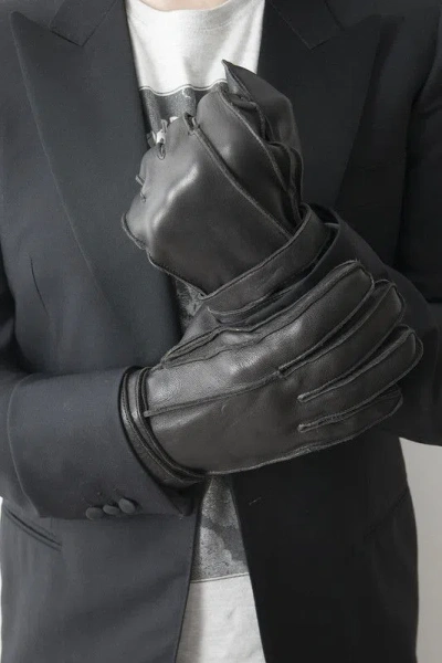 Pre-owned Yohji Yamamoto X Ys For Men Y's Horsehide Gloves In Black