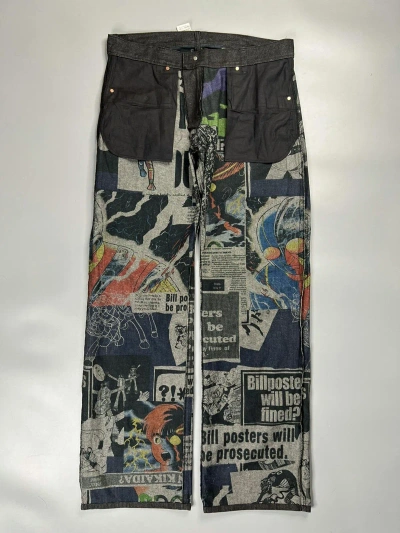 Pre-owned Yohji Yamamoto X Ys Y's Yohji Yamamoto A/w 07 Shotaro Ishinomori Reverse Jeans In Black Denim