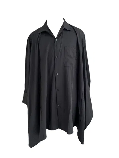 Pre-owned Yohji Yamamoto X Ys Yohji Yamamoto Long Shirt Avant-garde In Black