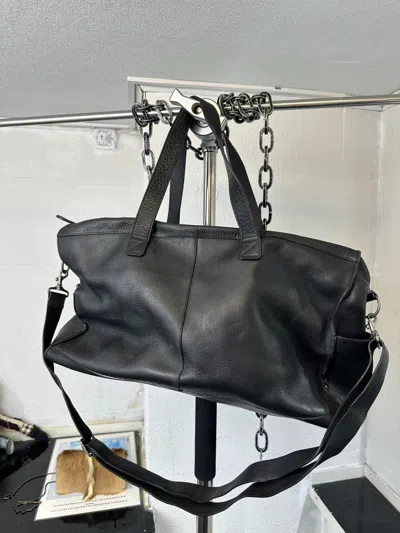 Pre-owned Yohji Yamamoto X Ys Yohji Yamamoto Y's 90's Leather Boston Bag In Black