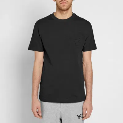 Pre-owned Yohji Yamamoto Y-3 & Adidas Logo Embossed Black T-shirts
