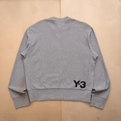 Pre-owned Yohji Yamamoto Y-3 Stacked Logo Sweatshirt Gray  Adidas