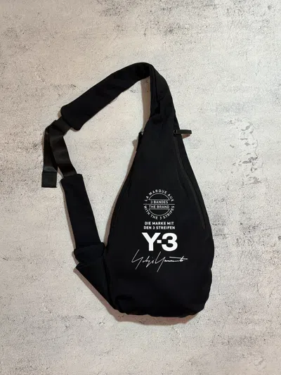Pre-owned Yohji Yamamoto Y-3  Sling Bag Backpack Crossbody In Black