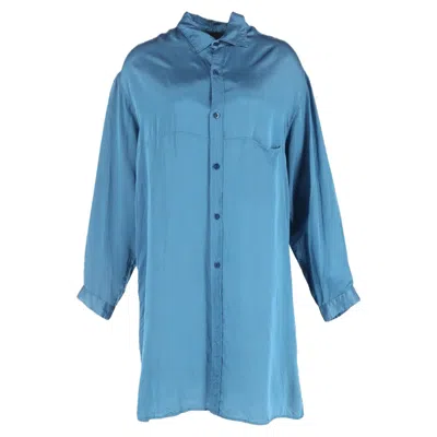 Yohji Yamamoto Y's By  Button-down Shirt In Blue Silk