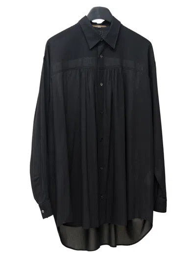 Pre-owned Yohji Yamamoto Y's For Men Gathered Yoke Shirt In Black