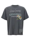 Yohji Yamamoto Crew Neck Graphic Print Short Sleeves In Gray