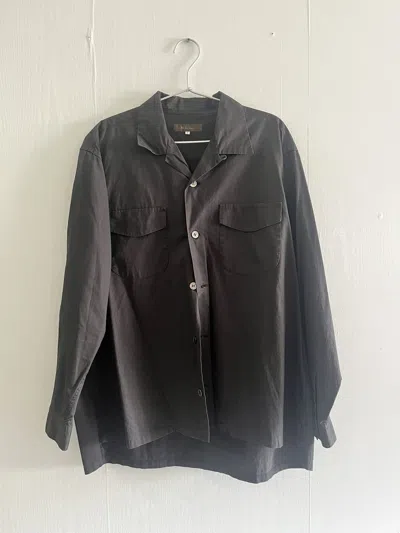 Pre-owned Yohji Yamamoto Ys For Men Black Cotton Shirt (size Medium)