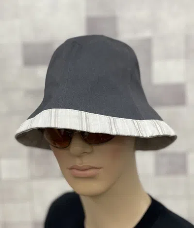 Pre-owned Yohji Yamamoto Y'saccs  Japanese Gothic Wave Bucket Hat In Black