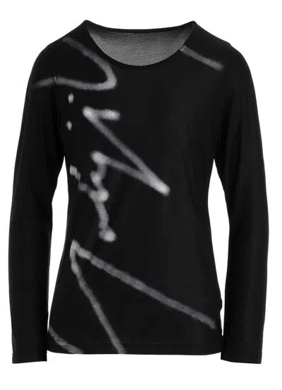 Yohji Yamamoto Yy Pattern Long Sleeved T-shirt In Multi