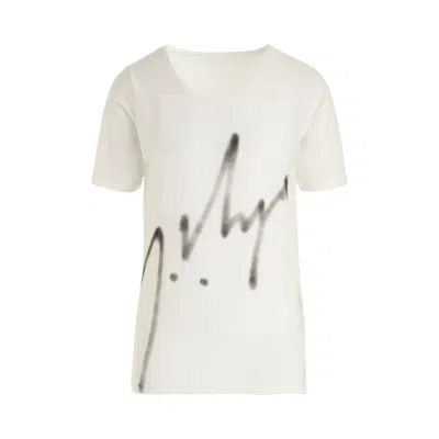 Pre-owned Yohji Yamamoto Yy Pattern Short-sleeve T-shirt 'off-white' | Women's Size 2
