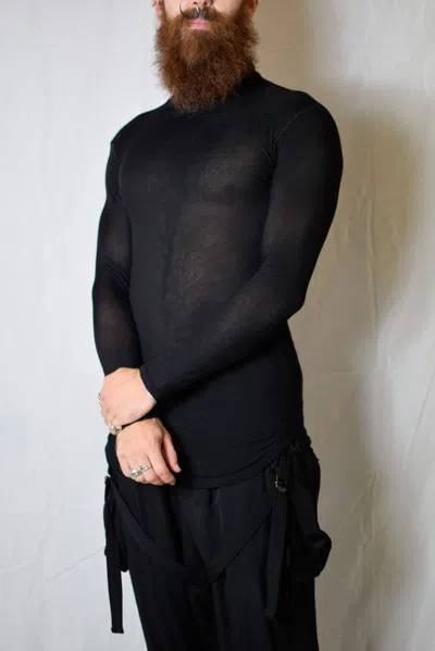 Pre-owned Yohji Yamamoto Yyph Rayon Turtleneck In Black