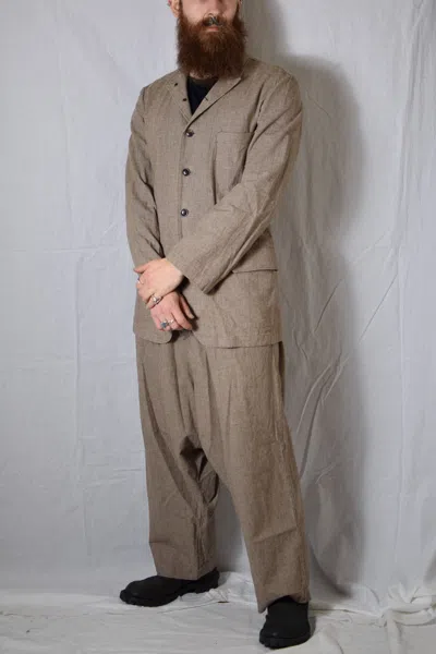 Pre-owned Yohji Yamamoto Yyph Ss10 Suit - Hj-j41-326 + Hj-p71-326 In Brown