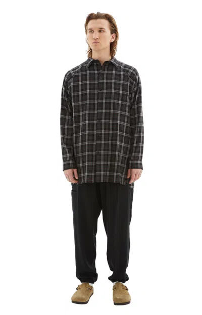 Yohji Yamamoto Z-c Attached Collar B Coat In Black