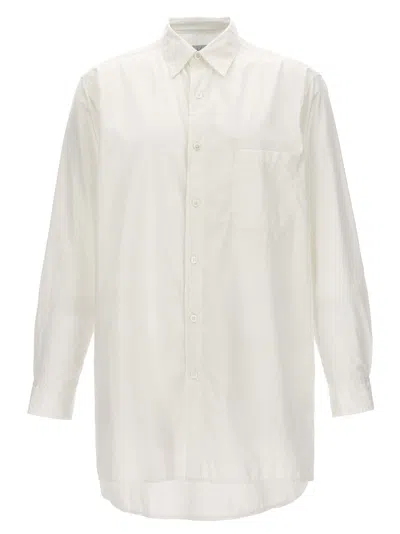 YOHJI YAMAMOTO Z-STANDARD BIG CHAIN STITCH SHIRT, BLOUSE WHITE