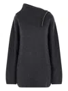 Yohji Yamamoto Zip-detail Sweater In Gray
