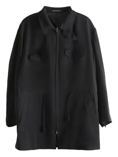 Yohji Yamamoto Zip-fastening Coat In Black
