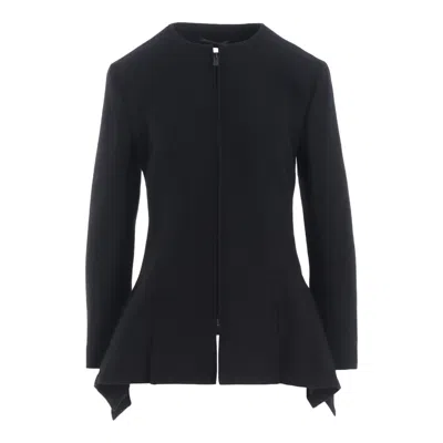 Yohji Yamamoto Zip Slim Jacket In Blue