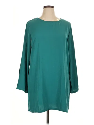 Pre-owned Yoins 3/4 Sleeve Blouse In Blue