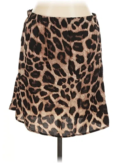 Pre-owned Yoins Casual Skirt In Brown