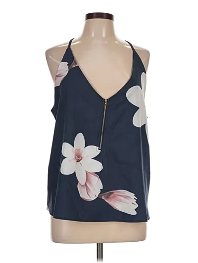 Pre-owned Yoins Sleeveless Blouse In Blue