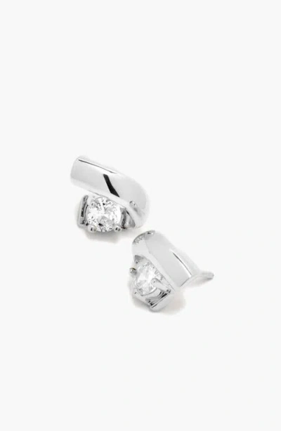 Yoj Afar Stud Earrings In Silver