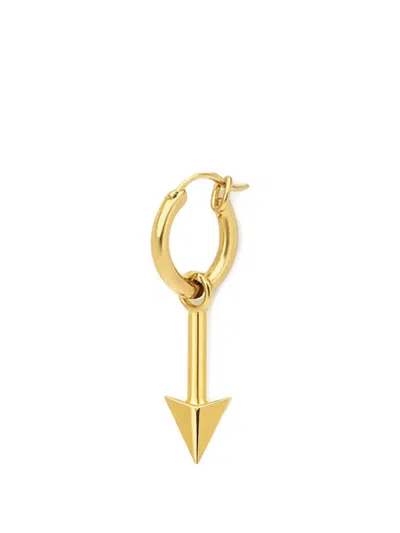 Yoj Arrow-charm Hoop Earring In Gold