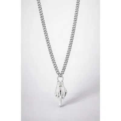 Yoj Attitude Necklace In Silver