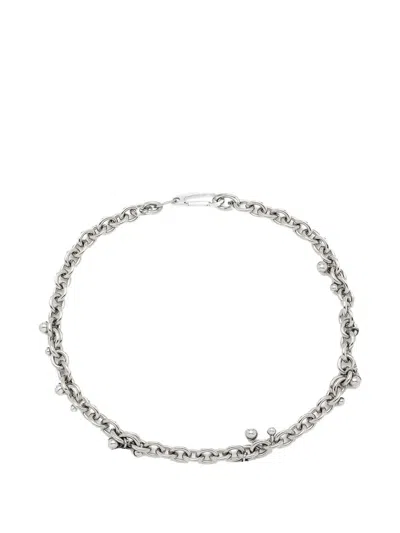 Yoj Boll Cable-link Necklace In Gray