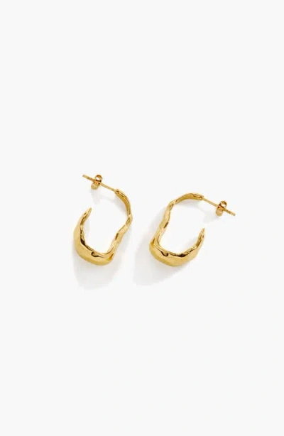 Yoj Bua Midi Hoop Earrings In Gold