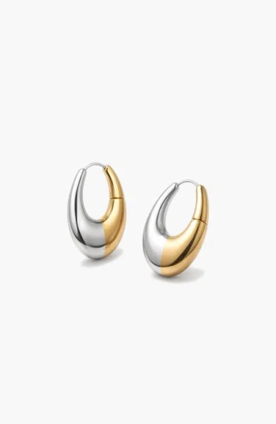 Yoj Charlotte X   Eclipse Midi Hoops In Gold