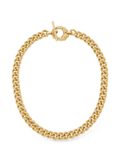 Yoj Coral Curb Chain Necklace In Pink