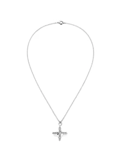 Yoj Cross-pendant Necklace In Silver