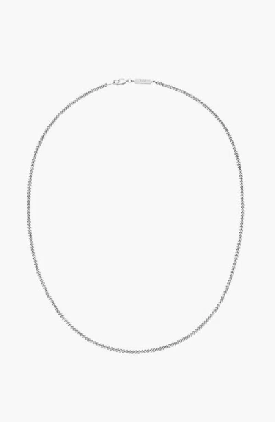Yoj Curb Chain Necklace In Silver
