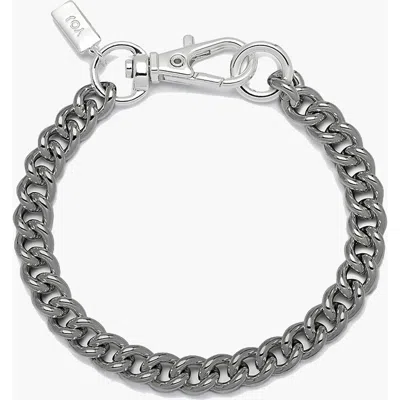 Yoj Curb Hook Bracelet In Gray