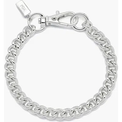 Yoj Curb Hook Bracelet In Silver