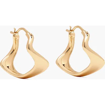 Yoj Curved Mini Hoop Earrings In Gold