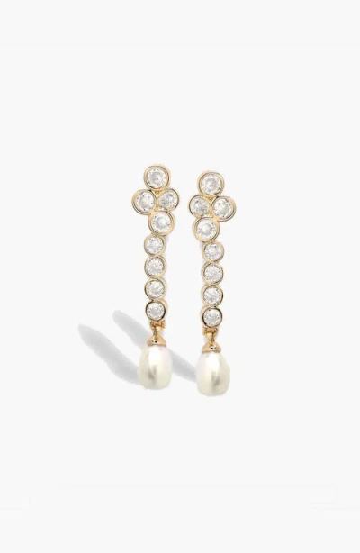 Yoj Drop Averi Crystal Earrings In Gold