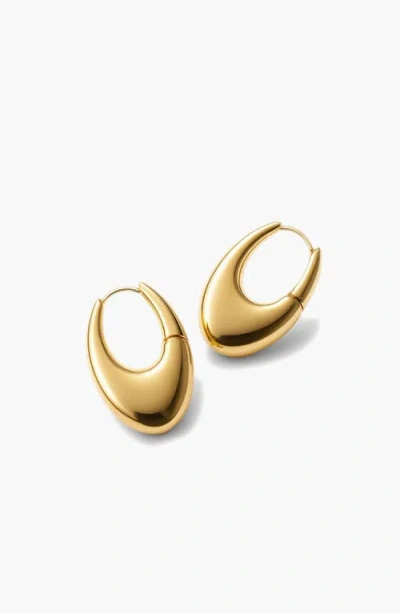 Yoj Eclipse Midi Hoops In Gold