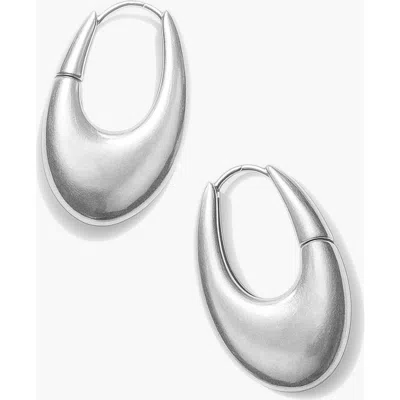 Yoj Eclipse Midi Hoops In Silver