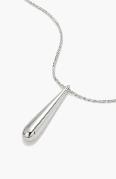 Yoj Eos Teardrop Necklace In Silver
