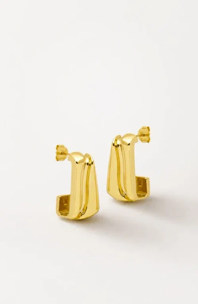 Yoj Fala Wave Maxi Hoop Earrings In Gold