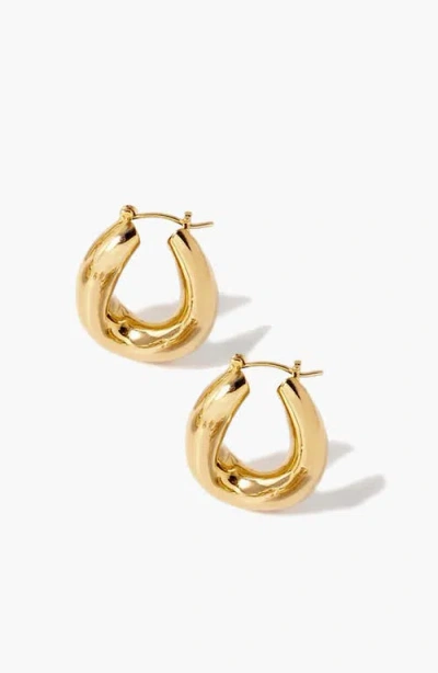 Yoj Falin Maxi Hoop Earrings In Gold