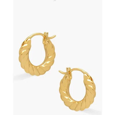 Yoj Fenny Twisted Mini Hoop Earrings In Gold