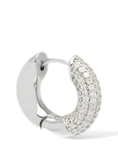 Yoj Huggie Hoop Earring In White
