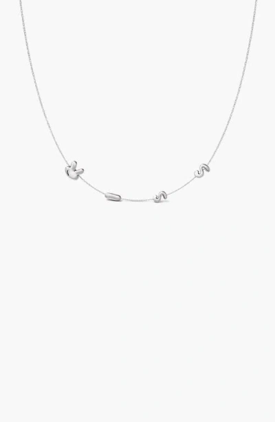 Yoj Kiss Necklace In Silver