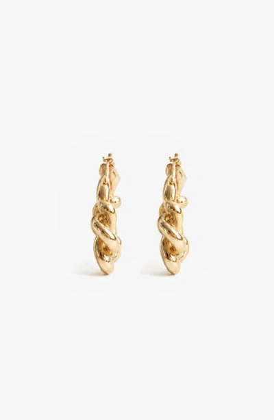 Yoj Knotted Maxi Hoops In Gold
