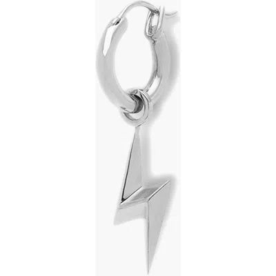 Yoj Lightning Single Hoop In Silver