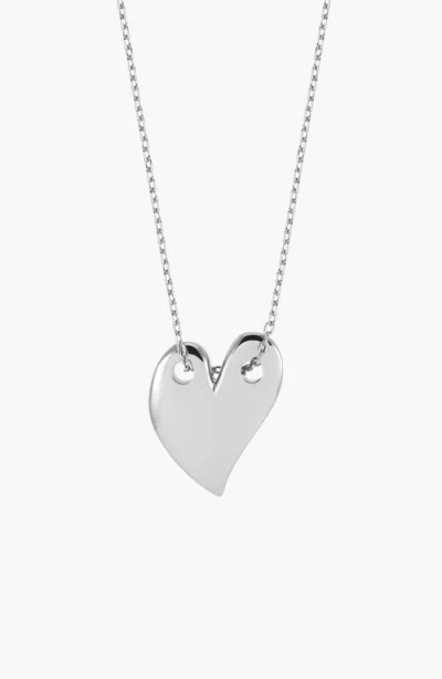Yoj Loff Maxi Heart Necklace In Silver